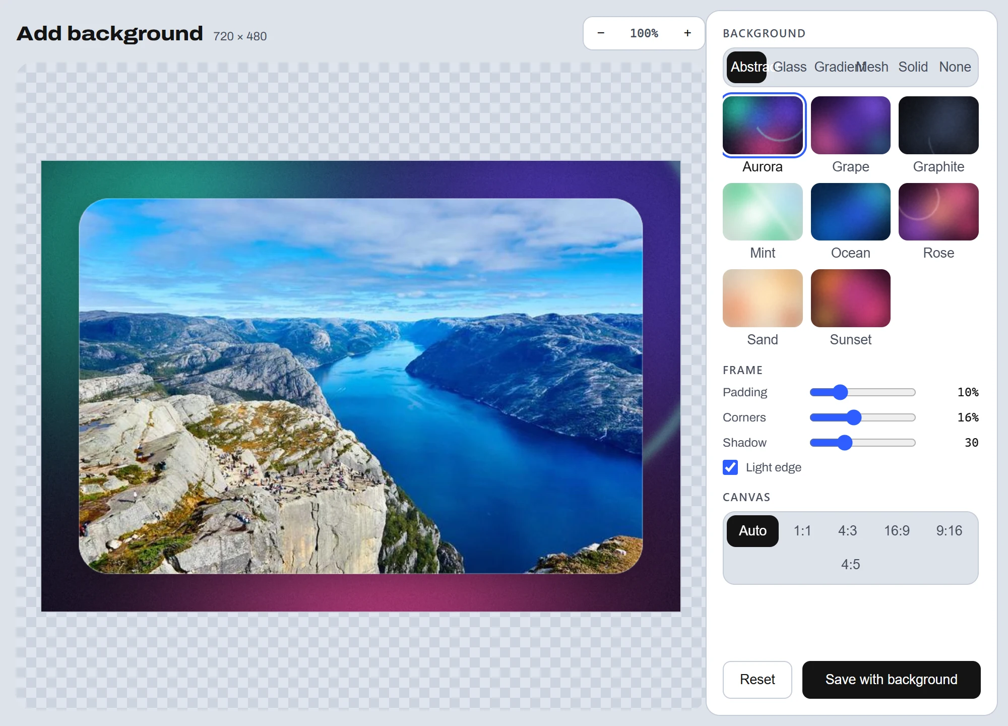 SpinShare Add background — real app capture