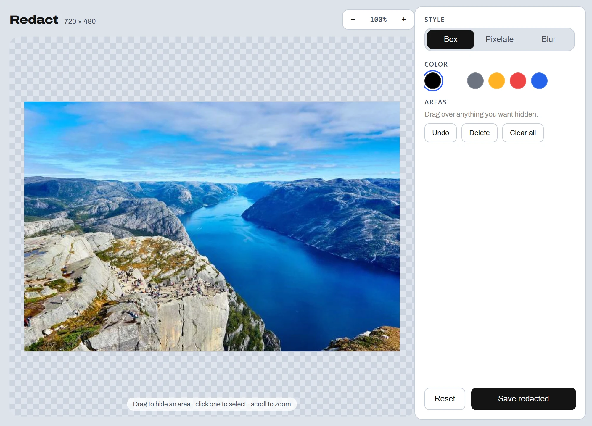 SpinShare Redact — real app capture
